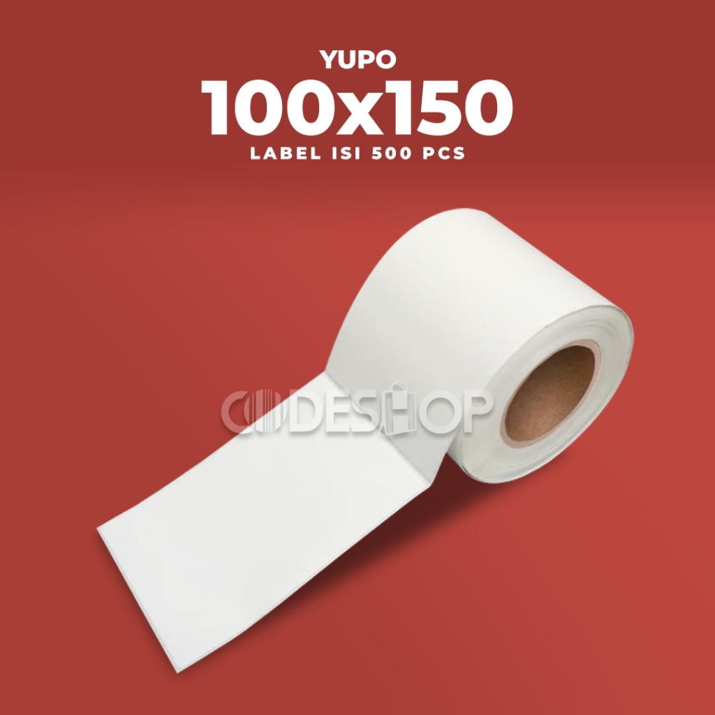 

Label Yupo 100x150mm 100x150 Stiker Barcode A6 100 x 150 mm Core 3 Inch isi 500 Pcs