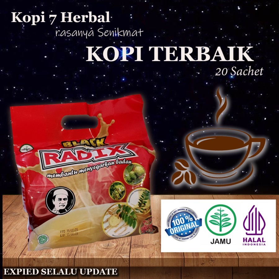 

Kopi Black Radix Kopi 7 Herbal Terbaik asli