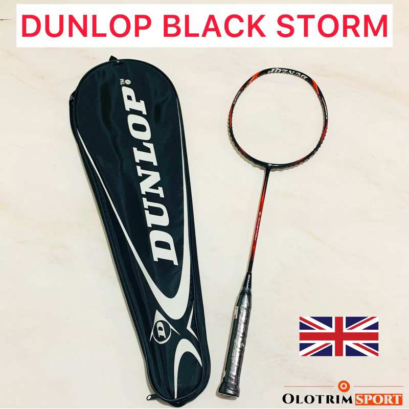 Raket Badminton DUNLOP BLACK STORM ENGLAND Special Limited Edition Blackstorm Originsl