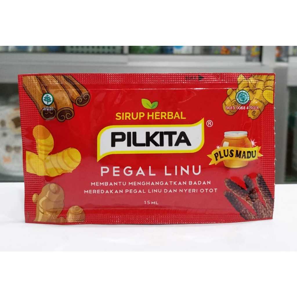 

Pilkita Sirup Herbal 1 Sachet 15ml - Meredakan Pegal Linu
