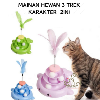 Mainan Kucing CAT TOWER MOTIF WHALE/Tower Track Ball