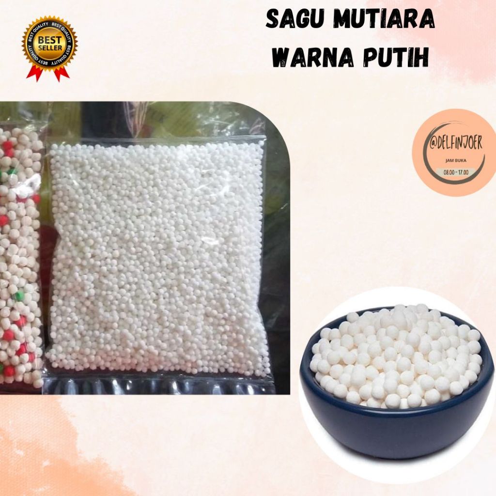 

❤Sagu Mutiara || Sagu Mutiara Putih 500 gram || Sagu Pearl || Thailand Putih - 500gr || Sagu Pearl Putih 500gram || Sagu Mutiara Putih 500 gram