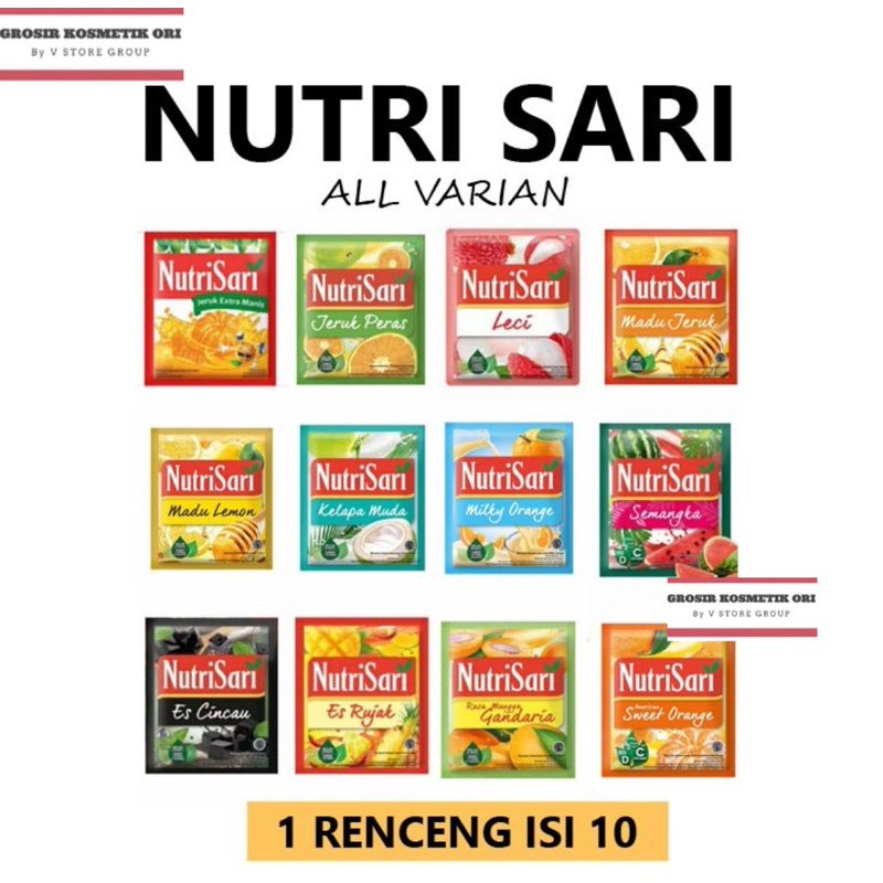 

(PER RENCENG ISI10) NUTRIFOOD Nutrisari 10 Sachet All Varian