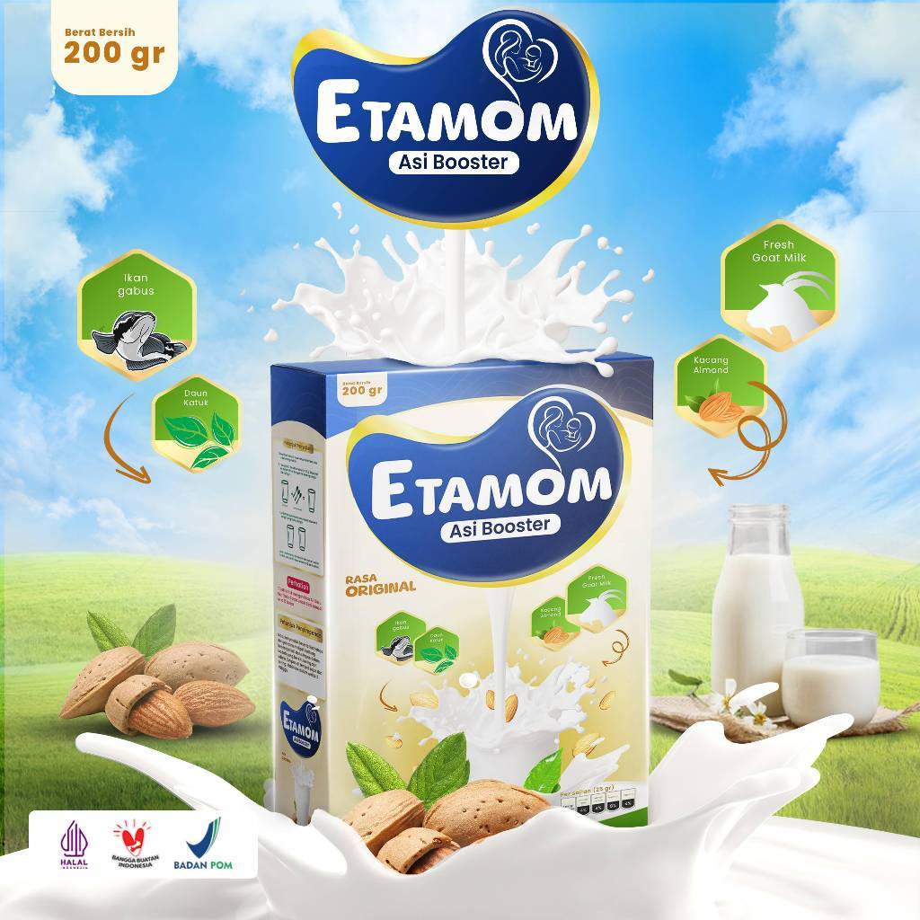 

ETAMOM Almond Katuk Pelancar ASI Booster Ibu Hamil & Menyusui 200 gr