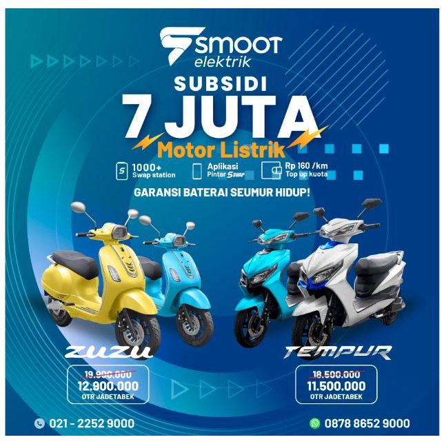 SMOOT Motor Listrik Tempur Facelift Red