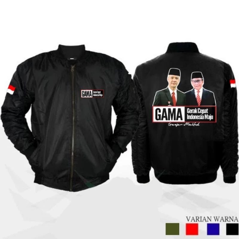 JAKET GAMA GANJAR MAHFUD Model Bomber
