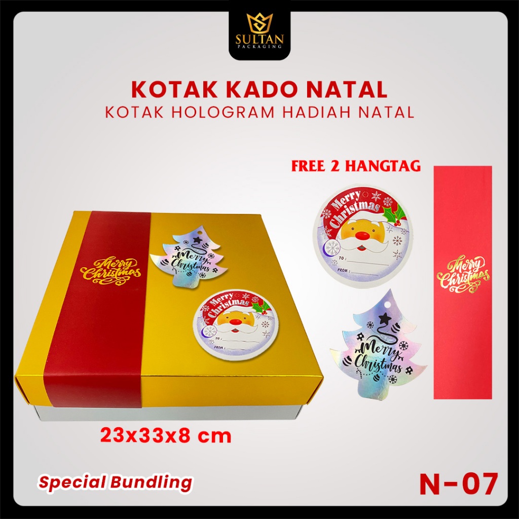 

Box Kado - Kotak Hadiah Metalize - Special Natal - Gift Box Premium - N-07