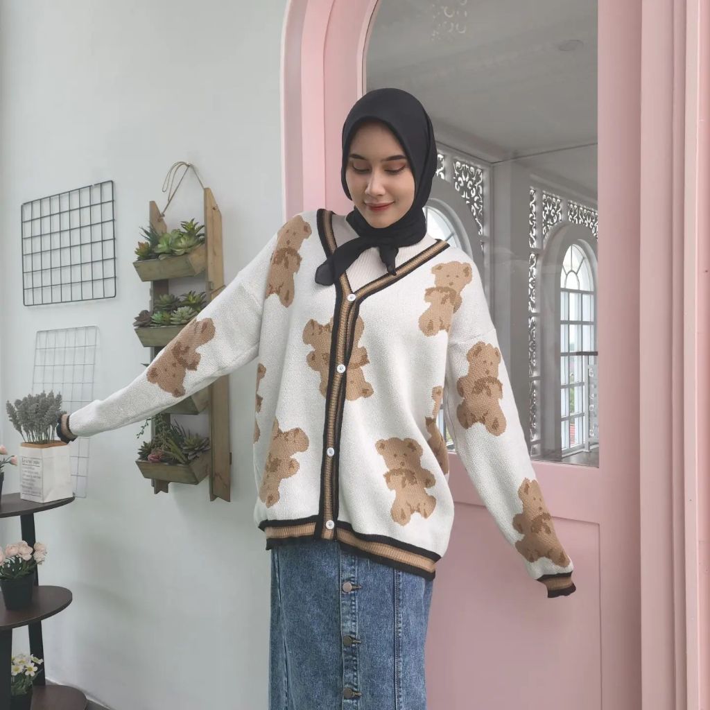 Tide Bear sweat Outher Sweater Rajut / Sweater Rajut Wanita Trendi / Baju Rajut Anak Remaja Terbaru