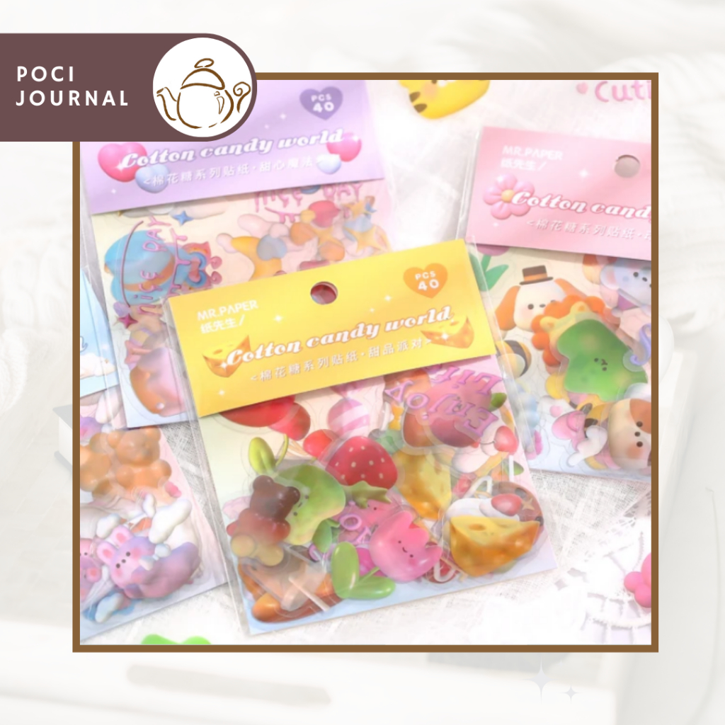 

Stiker Lucu [40pc] tema Cotton Candy/ Sticker Cute/ Sticker Anak/Sticker aesthetic