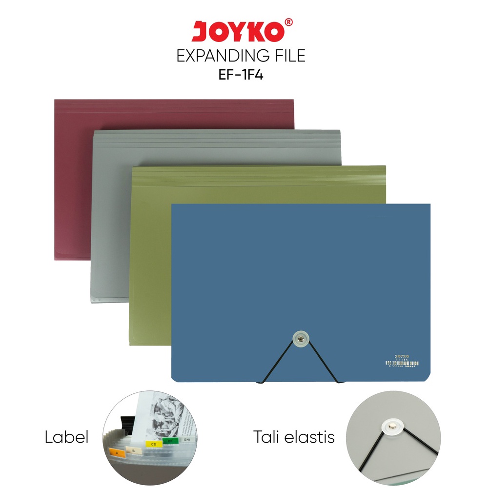 

Ready stock Expanding File Map Harmonika Joyko EF-1F4 Folio 13 Pocket Q87