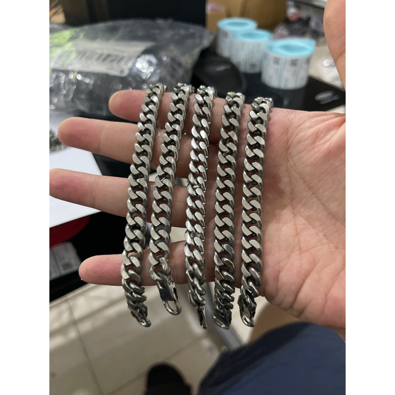 gelang rantai pria titanium anti karat / gelang rantai pria anti karat