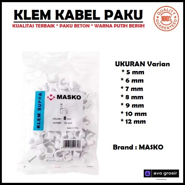 KLEM KABEL TEMBOK RUMAH - paku klem perapih kabel listrik