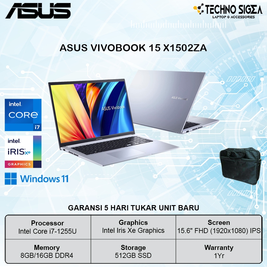 ASUS Vivobook X1502ZA i7 1255 16GB 512GB 15.6 FHD IPS