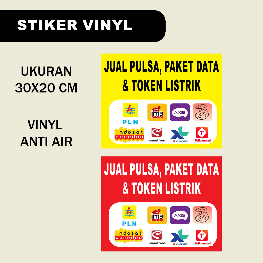 

STIKER VINYL 20X30 CM