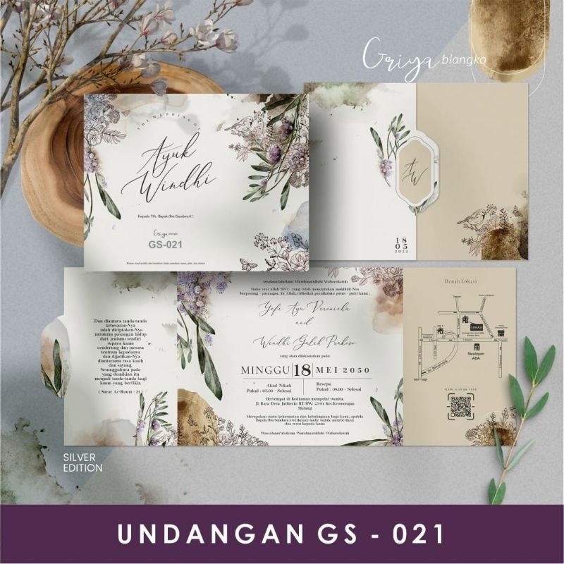 

GS 021 Blangko Undangan Kosongan Griya Blanko SILVER EDITION + FREE File Setting Corel