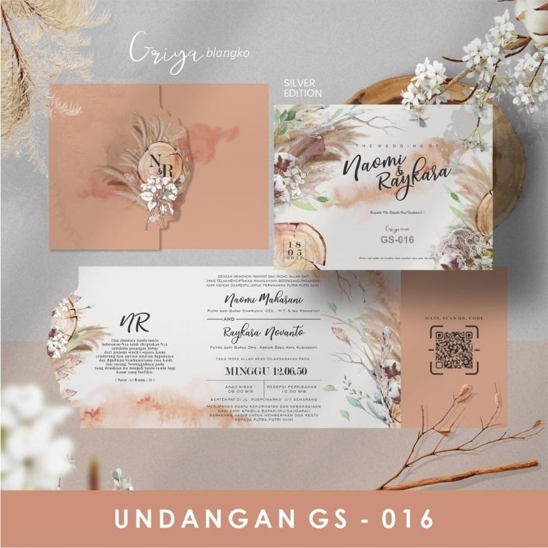 

GS 016 Blangko Undangan Kosongan Griya Blanko SILVER EDITION + FREE File Setting Corel