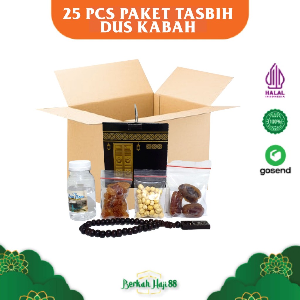 

Oleh-oleh Haji Umroh Paket Dus Kabah + Tasbih Kayu harga Hemat 25 box