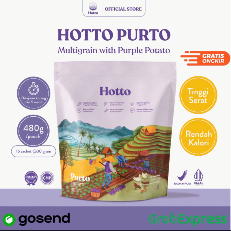 

PROMO HOTTO PURTO Superfood Multigrain with Purple Potato (1 Pouch x 480gr) - Minuman Antioksidan Ubi Ungu Original