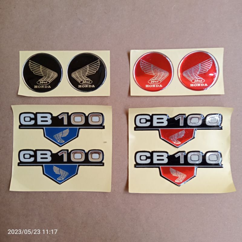 emblem CB 100 timbul, stiker emblem Honda CB 100 timbul