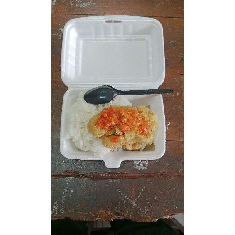 

nasi ayam geprek