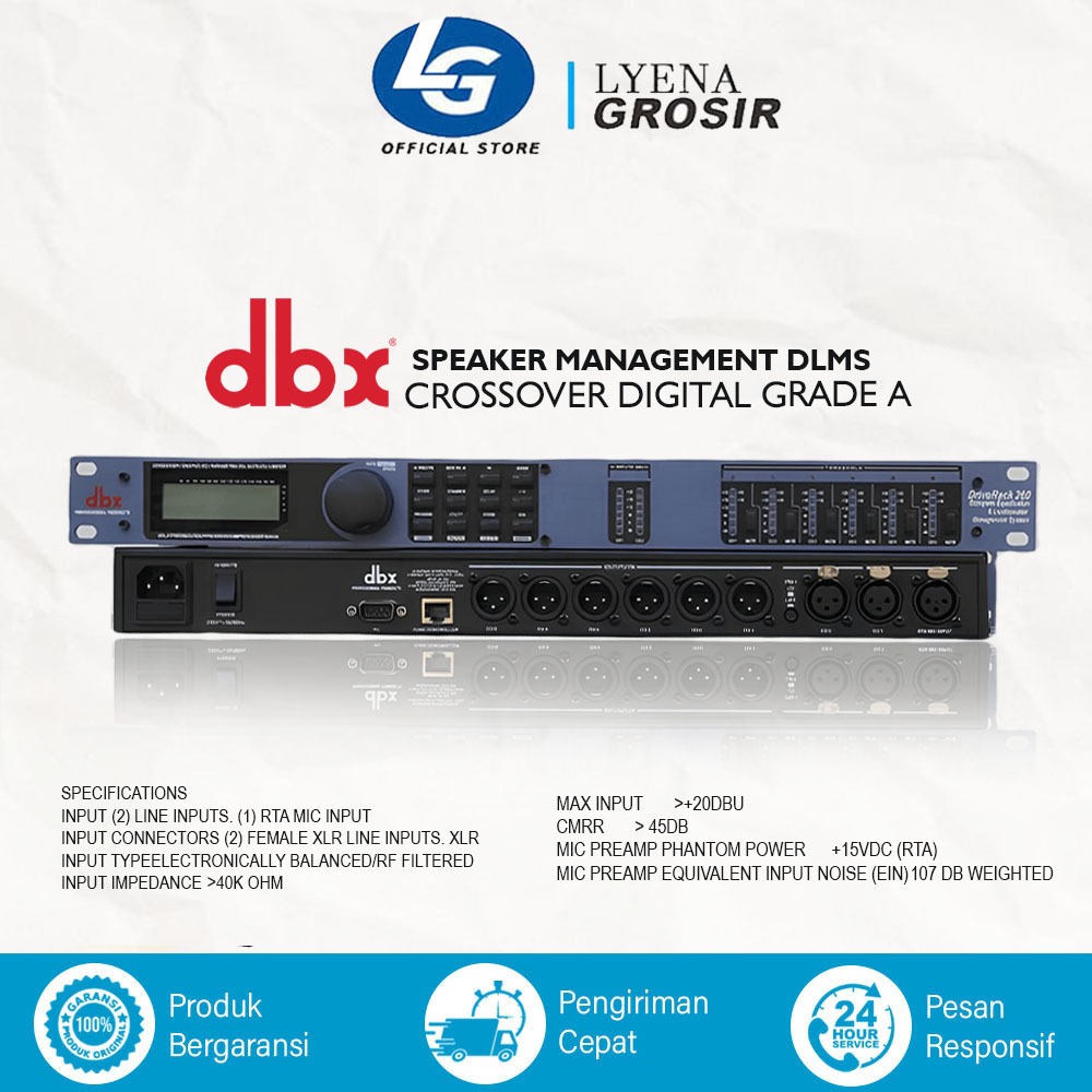 DBX DriveRack 260 Speaker Management DLMS DBX 260 Crossover Digital Grade A