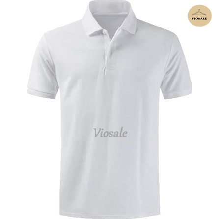 Kaos Kerah Putih Polos / Kaos Kerah Pria / Kaos Polo Putih Cowok Cewek Unisex