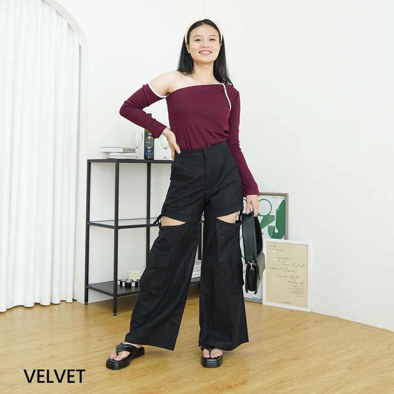 Atasan Knit Open shoulder, Sexy Top Knit
