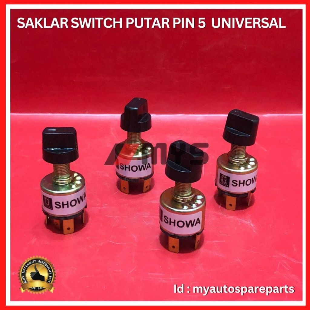 SWITCH SAKLAR PUTAR UMUM AC Mobil UNIVERSAL Putar PIN 5