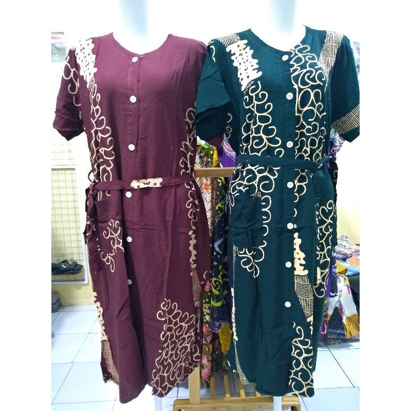 Daster Kencana Ungu Lebel Hitam