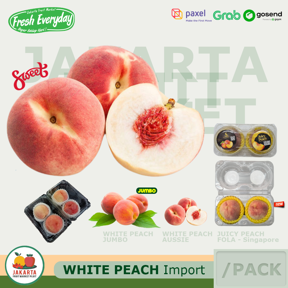 

BUAH White Peach import jumbo sweet