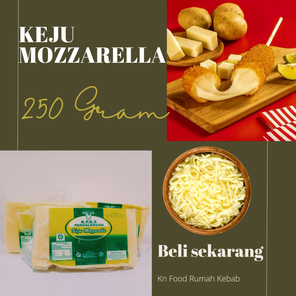 

Khusus GOJEK - GOSEND - Keju Mozarella 250 gr - Keju Mozarella