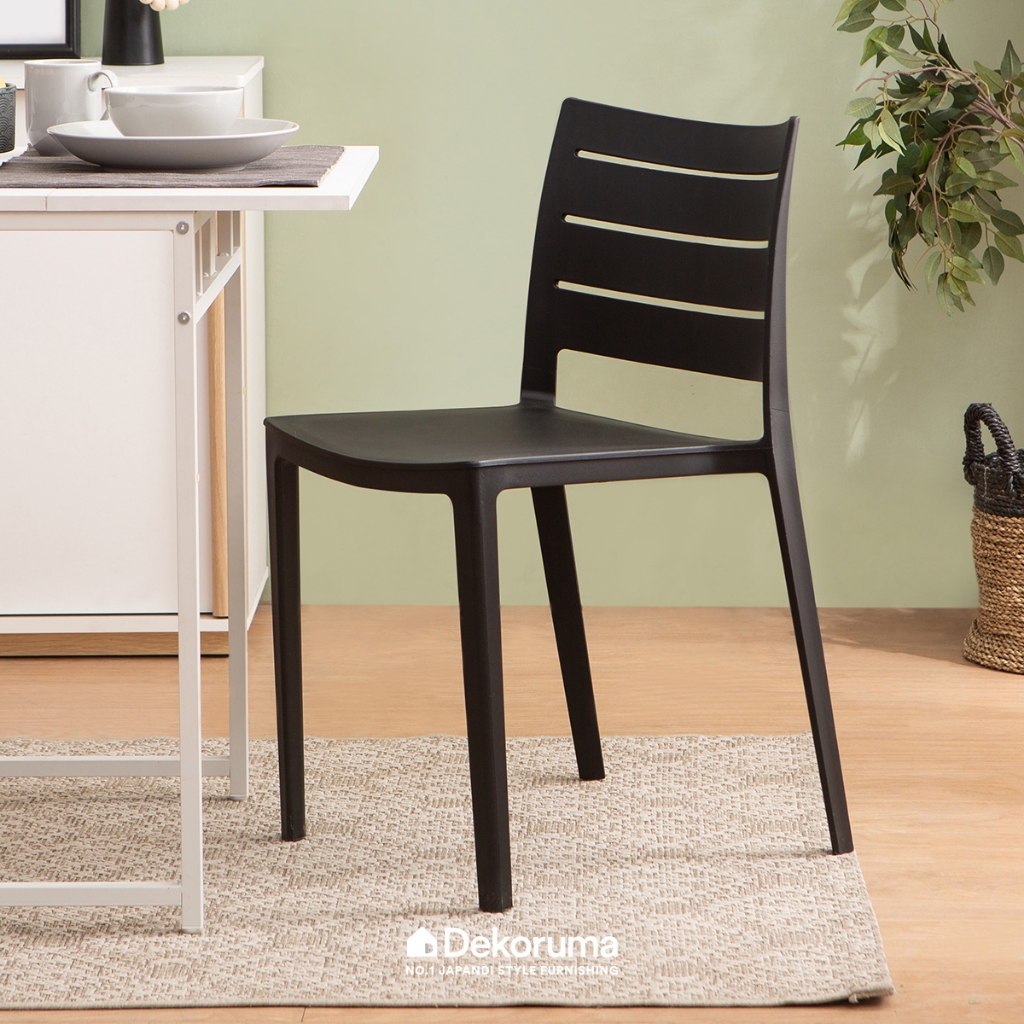 Dekoruma Nami Kursi Makan Hitam Minimalis / Kursi Kafe / Dining Chair