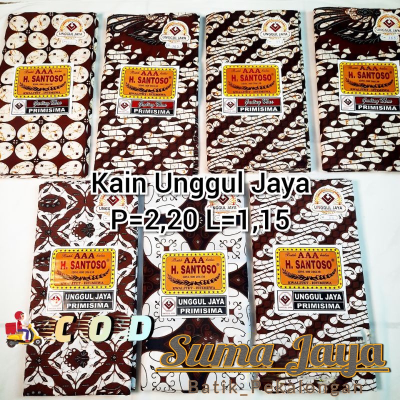 KAIN PANJANG SANTOSO UNGGUL JAYA berkualitas / kain unggul jaya / cukin / samping h santoso / jarit 