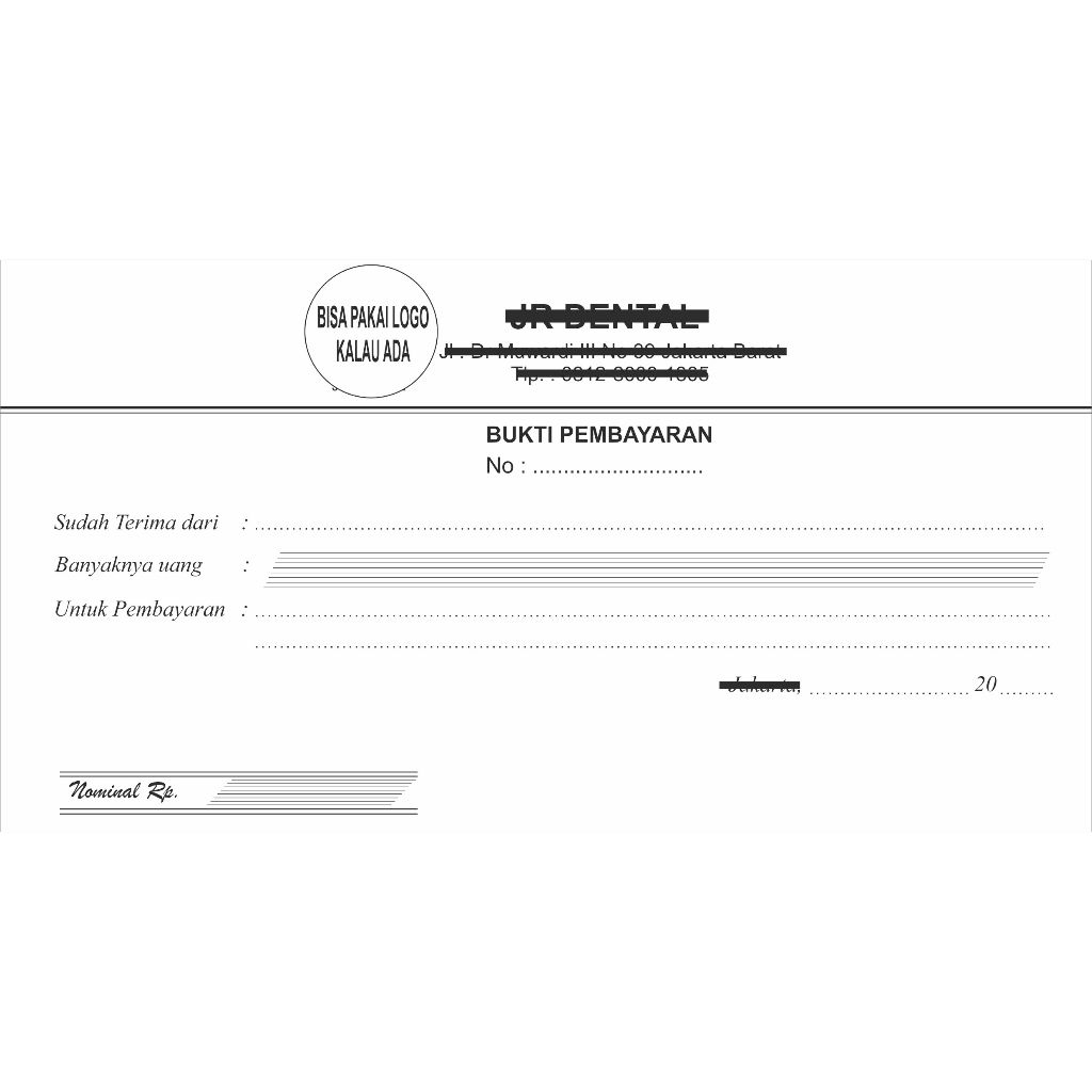 

Kwitansi Custom Tanpa Minimal Order