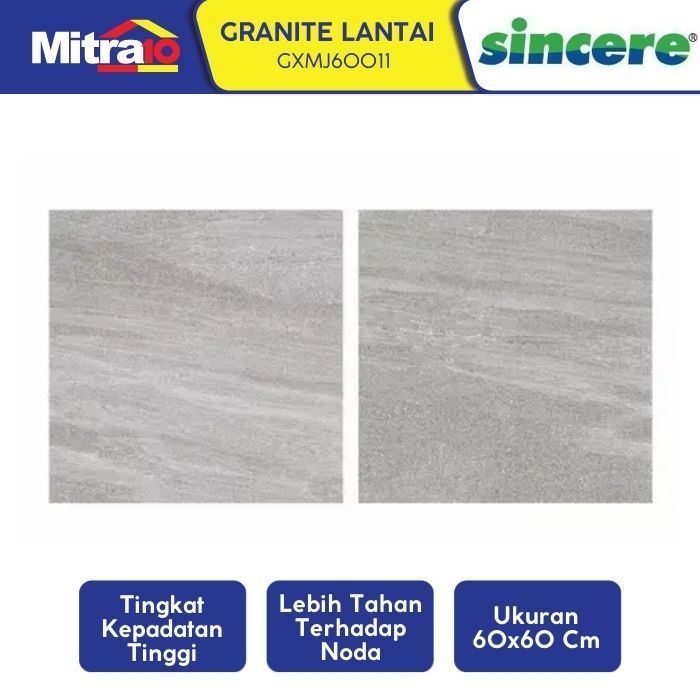 Granit Lantai Sincere GXMJ60011 60x60cm Abu - Keramik Lantai