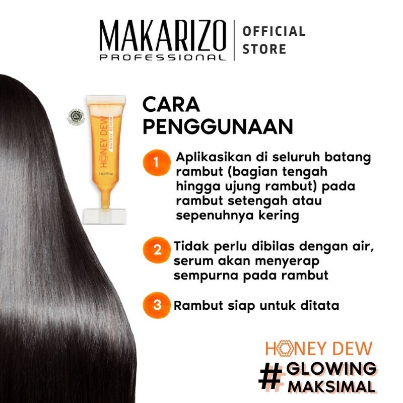 Makarizo Honey Dew Nutriv Serum 5 ml / Serum Rambut