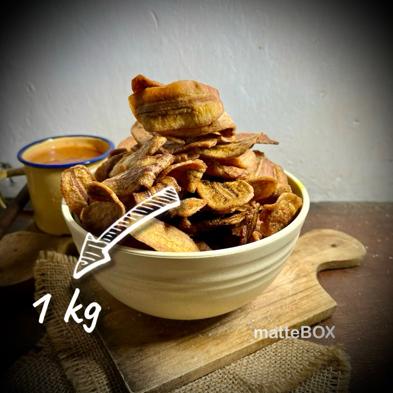 

Keripik Pisang Sale Kering (1 kg)