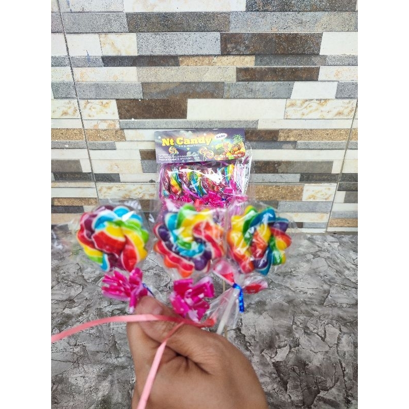 

permen lollipop 4cm bentuk bunga.premium