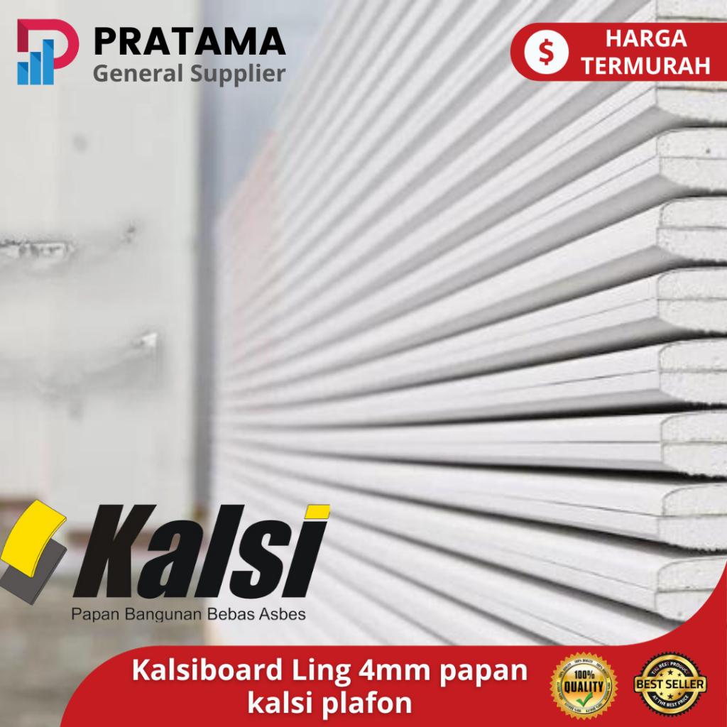 Kalsiboard Ling 4mm papan kalsi plafon kalsi board 4 mm (1200 x 2400) | surabaya