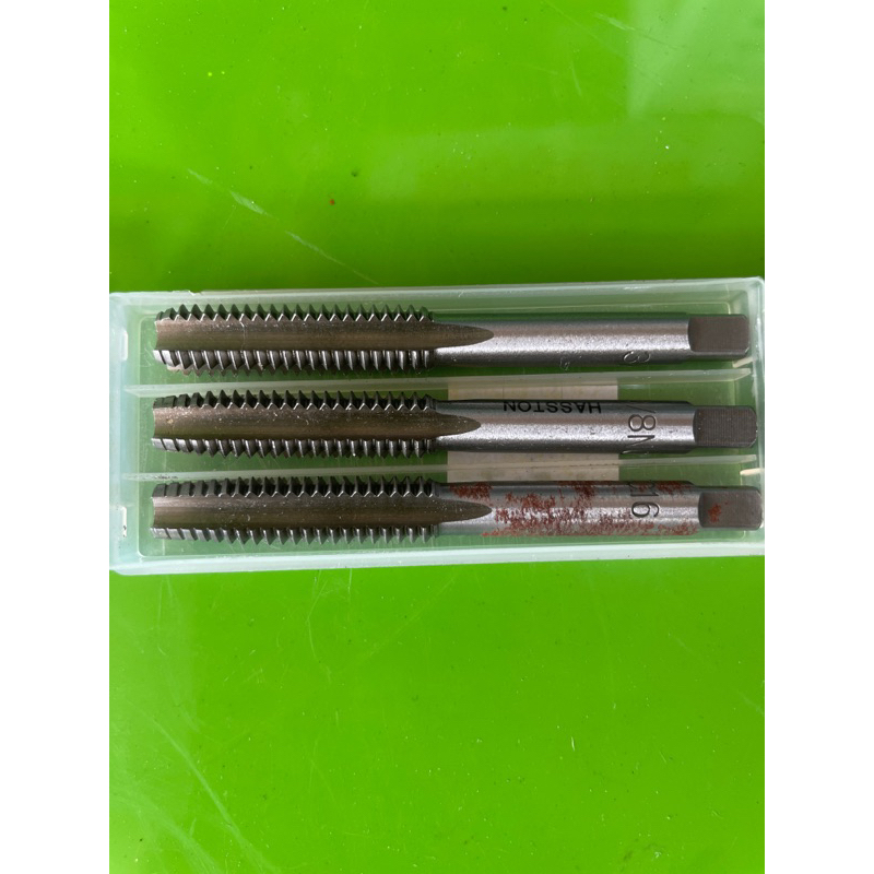 hand tap set (isi 3pc) SIZE 3/8x16 HASTON / mata tap baut set SIZE 3/8X16 HASTON