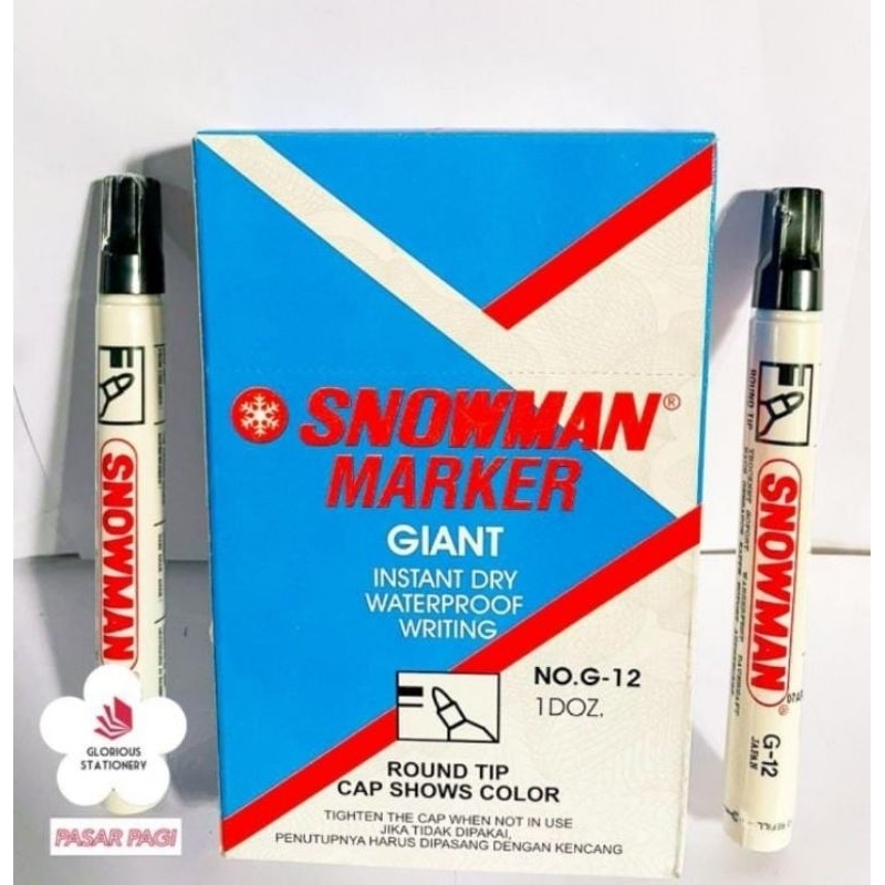 

Spidol Permanent G12 merk Snowman