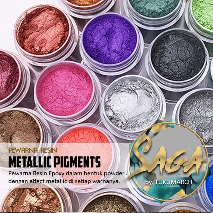 SAGA METALIC PIGMENT POWDER / BUBUK PIGMEN METALIK PEWARNA RESIN EPOXY