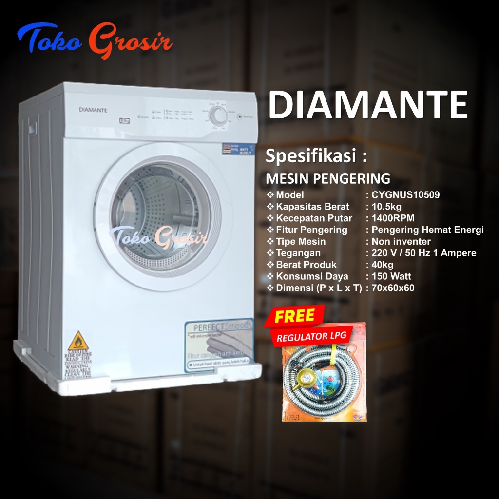 - DRYER LAUNDRY DIAMANTE CYGNUS 1050 KONVERSI GAS