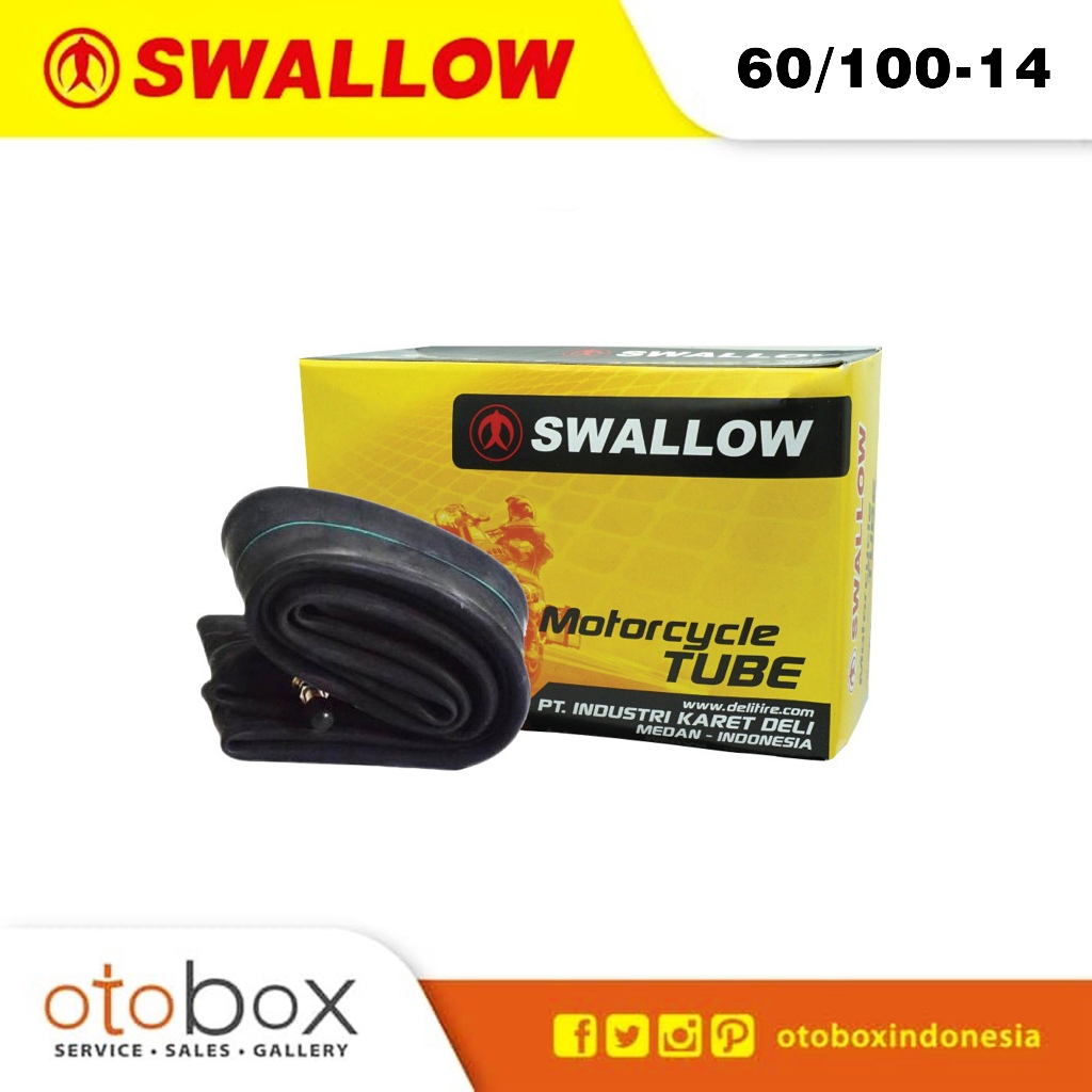 Ban Dalam Sepeda Motor Swallow 60/90, 60/100, 70/90 Ring 14 Terbaru