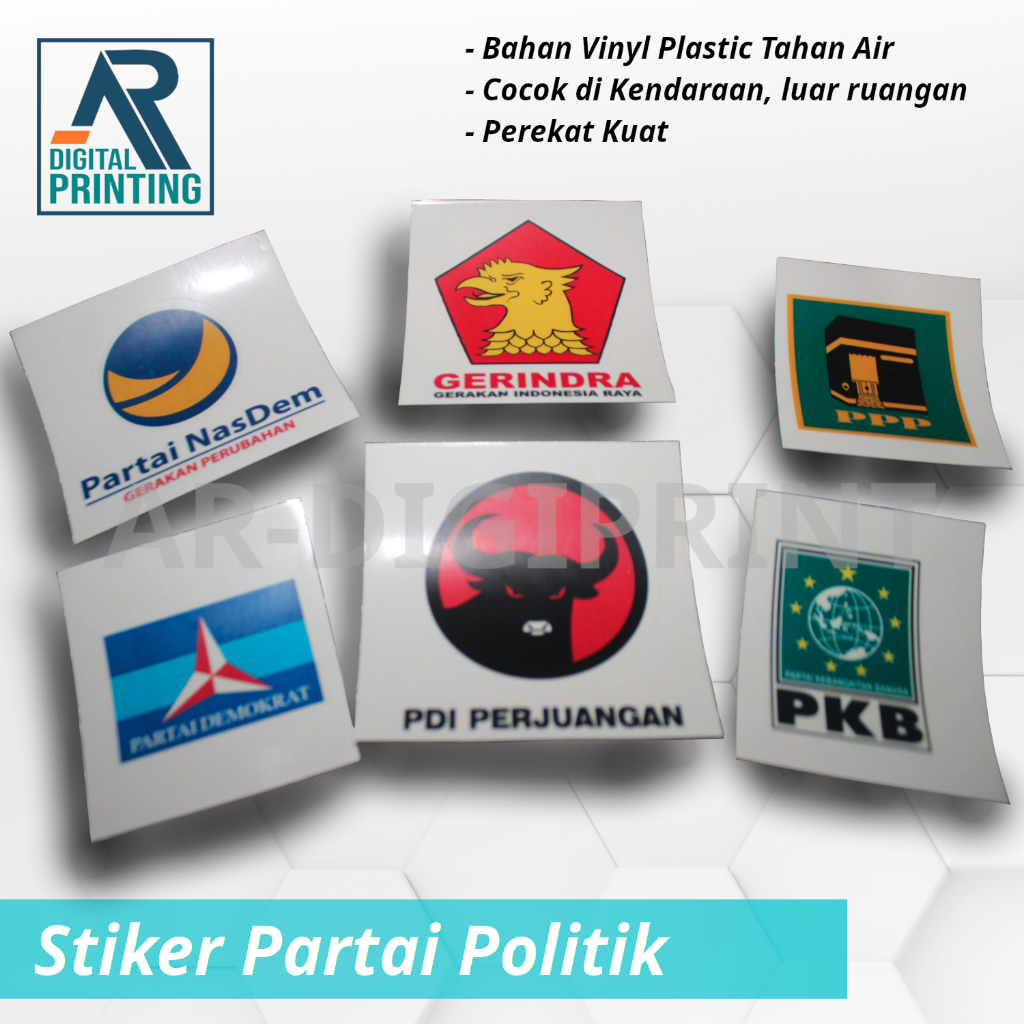 

Stiker Partai Politik - Stiker Kendaraan Motor/Mobil - Sticker Vinyl Partai Politik Murah