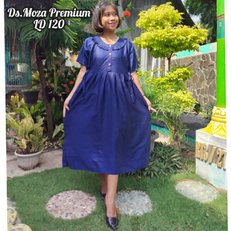 DASTER MOZA POLOS KRAH REMPEL BAHAN PREMIUM JUMBO BUSUI