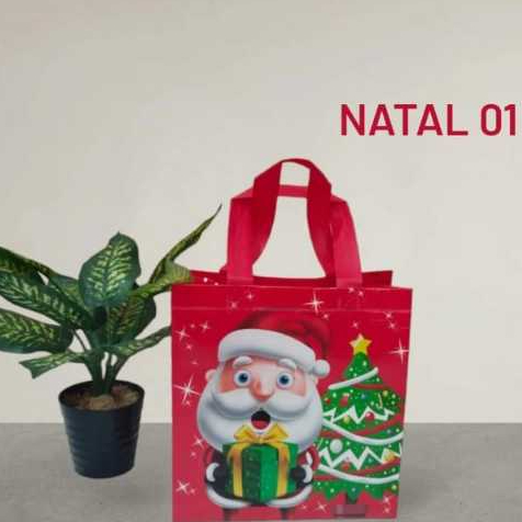 

Tas Laminasi Motif Natal / Goodiebag Merry Christmas