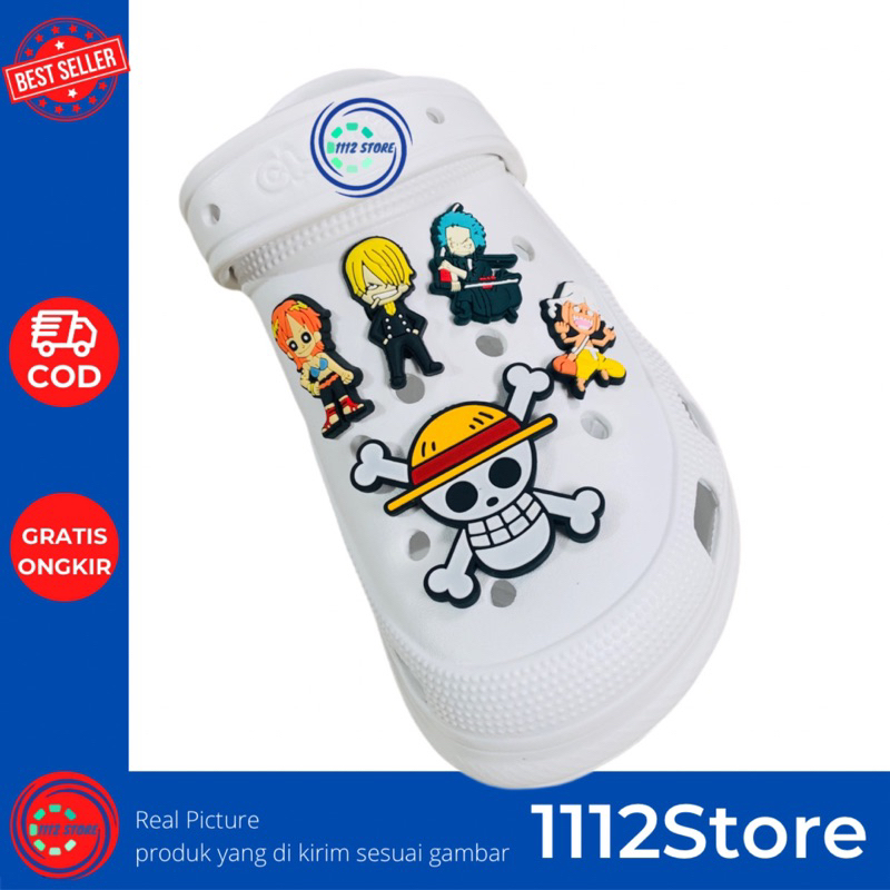 1112store jibbitz hiasan sendal sepatu dan tas one piece