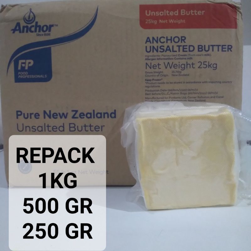 

anchor unsalted butter 250 gr repack