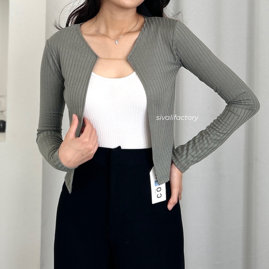 YDKB9557 [PROMO SALE] SIVALI Mini Outer Cardigan - Korean Cardigan Knit With Chain - Cardigan Wanita